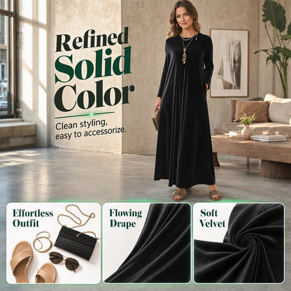⏰️Limited-Time Special !✨New Arrivals-👗Women’s Elegant Velvet Maxi Dress