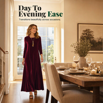 ⏰️Limited-Time Special !✨New Arrivals-👗Women’s Elegant Velvet Maxi Dress