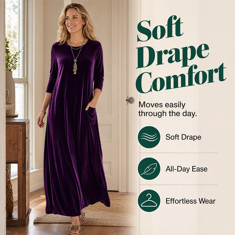 ⏰️Limited-Time Special !✨New Arrivals-👗Women’s Elegant Velvet Maxi Dress