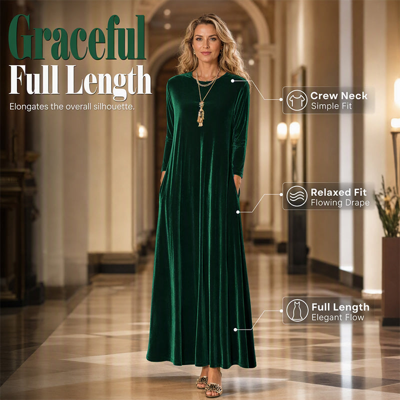 ⏰️Limited-Time Special !✨New Arrivals-👗Women’s Elegant Velvet Maxi Dress
