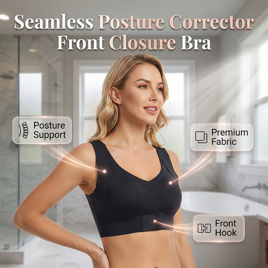 🔥 2026 Fresh Drops | Flat 50% OFF Today! 💸Seamless Posture Corrector Front Closure Bra