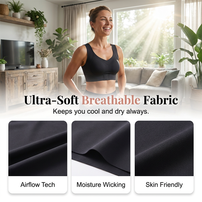 🔥 2026 Fresh Drops | Flat 50% OFF Today! 💸Seamless Posture Corrector Front Closure Bra