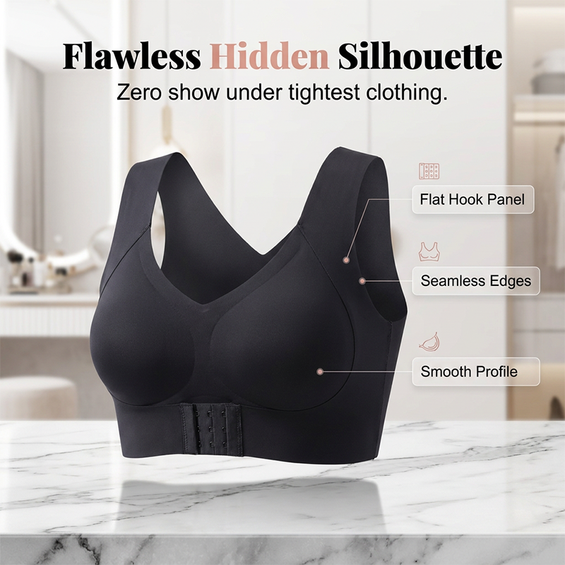 🔥 2026 Fresh Drops | Flat 50% OFF Today! 💸Seamless Posture Corrector Front Closure Bra