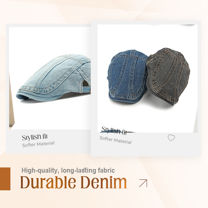 🔥 2026 Fresh Drops | Flat 50% OFF Today! 💸Unisex Denim Newsboy Cap