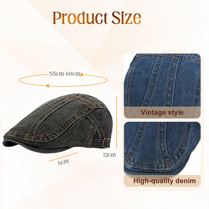 🔥 2026 Fresh Drops | Flat 50% OFF Today! 💸Unisex Denim Newsboy Cap