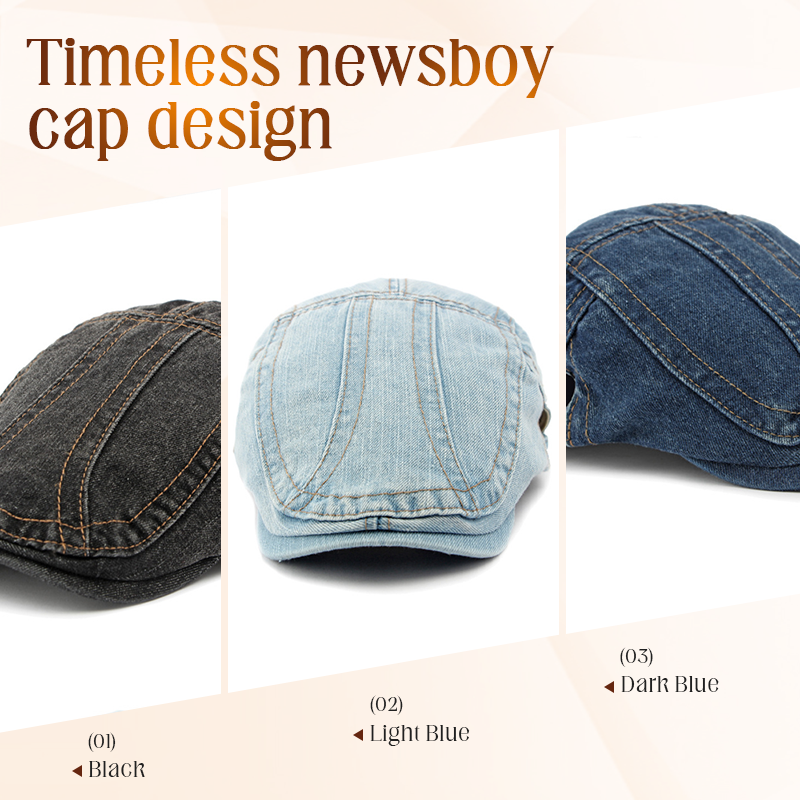 🔥 2026 Fresh Drops | Flat 50% OFF Today! 💸Unisex Denim Newsboy Cap