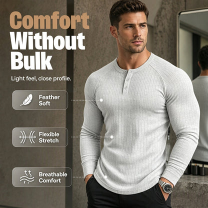 🍁Get Your New Fall Fashion-Men's Slim Fit Henley Shirt