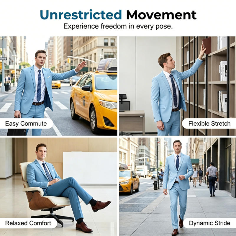 Men's 2-Piece Modern Fit Business Suit Set