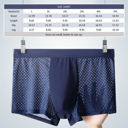 🎉 2026 Sale — Over 30,000 Sold! 💞 Ice Silk Mesh Breathable Antibacterial Boxer Briefs