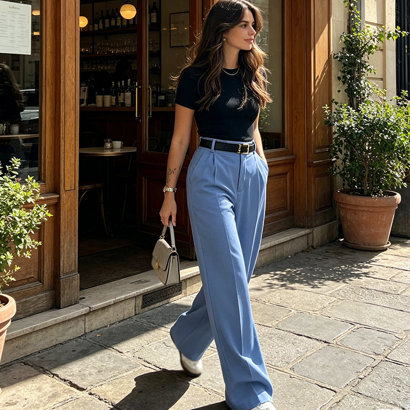 ⏰Last Day Sale 50% Off💃Women's Casual High-Waist Straight-Leg Pants