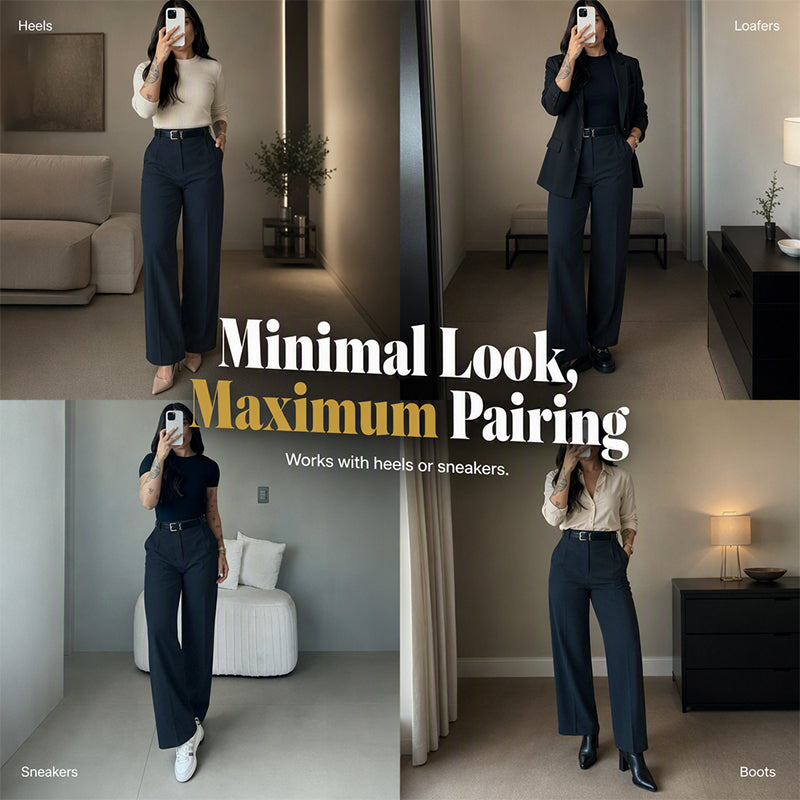⏰Last Day Sale 50% Off💃Women's Casual High-Waist Straight-Leg Pants