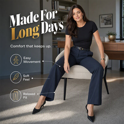 ⏰Last Day Sale 50% Off💃Women's Casual High-Waist Straight-Leg Pants