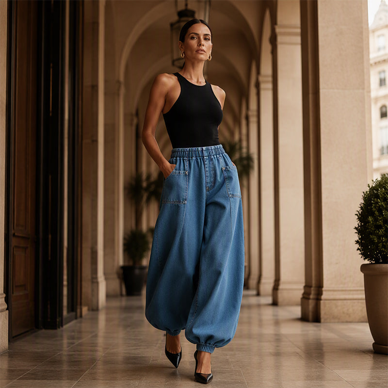 📢📢2026 HOT SALE FREE SHIPPING!!🔥Women's Loose Harem Denim Pants