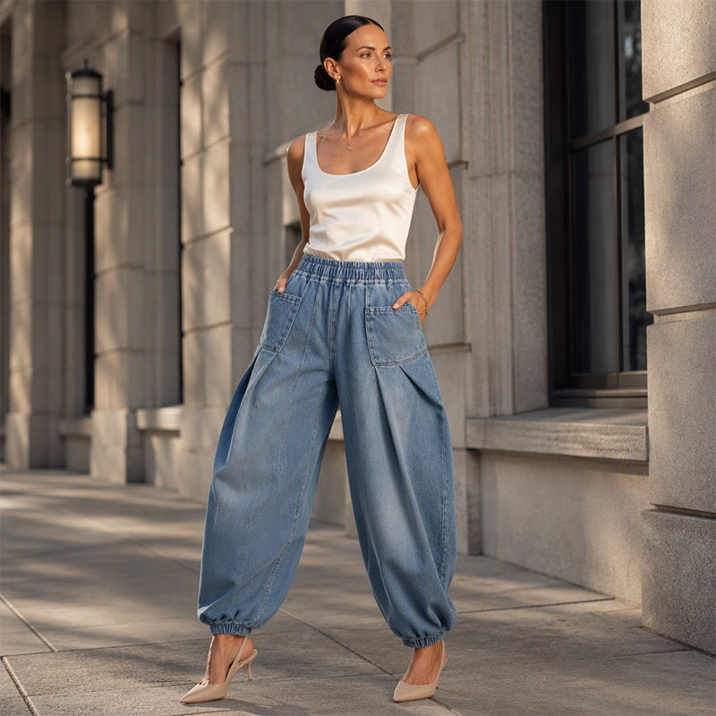 📢📢2026 HOT SALE FREE SHIPPING!!🔥Women's Loose Harem Denim Pants
