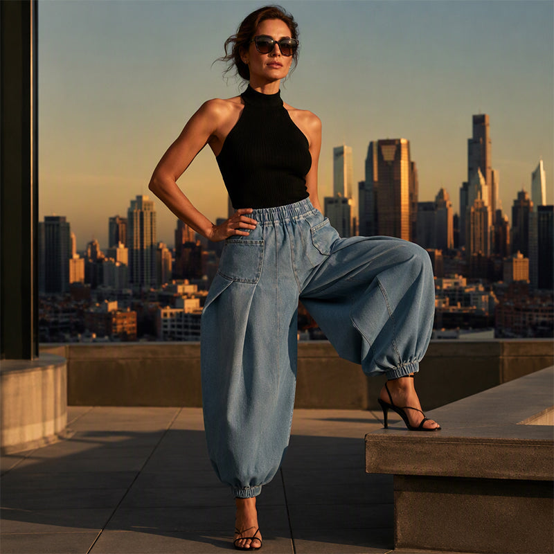 📢📢2026 HOT SALE FREE SHIPPING!!🔥Women's Loose Harem Denim Pants