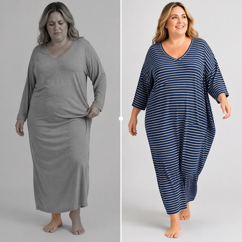 Women's Relaxed Stripe Lounge Dress