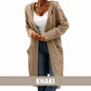 Your New Favorite Cozy Layer — Women's Long Hooded Knit Cardigan with Pockets for Effortless Layering, Everyday Comfort, and Relaxed Fall Style