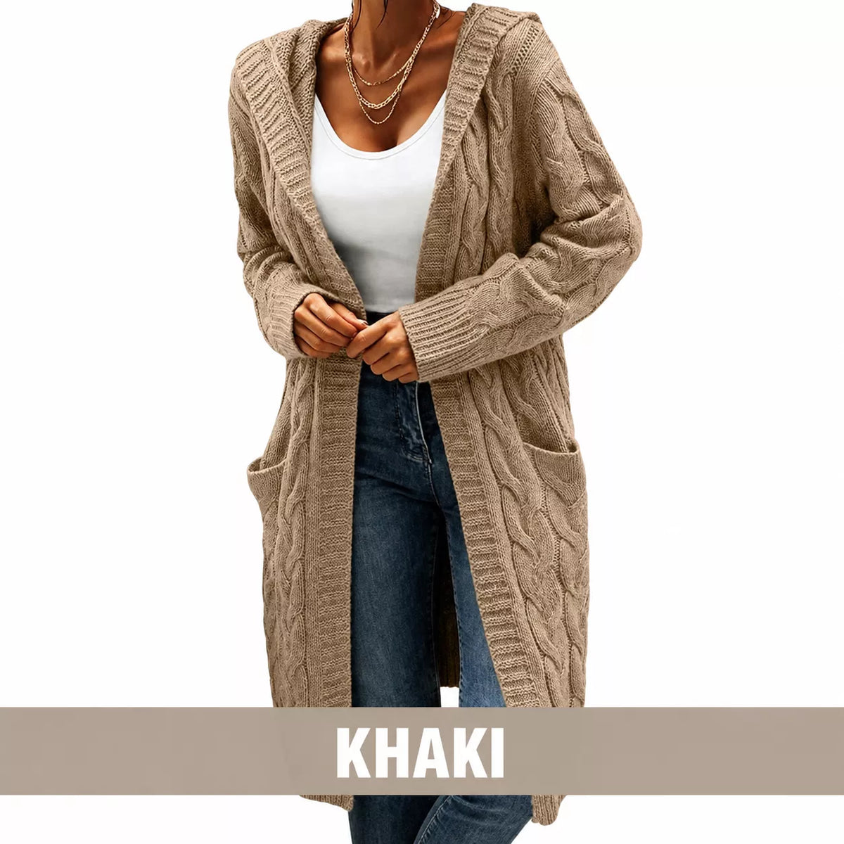 Your New Favorite Cozy Layer — Women's Long Hooded Knit Cardigan with Pockets for Effortless Layering, Everyday Comfort, and Relaxed Fall Style