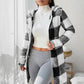 💖Black Friday Mega Deal – 50% off!💖 Classic Plaid, Cozy Long-Line Coverage 🍂Women's Zip-Up Hooded Jacket