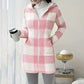 💖Black Friday Mega Deal – 50% off!💖 Classic Plaid, Cozy Long-Line Coverage 🍂Women's Zip-Up Hooded Jacket