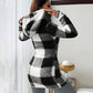 💖Black Friday Mega Deal – 50% off!💖 Classic Plaid, Cozy Long-Line Coverage 🍂Women's Zip-Up Hooded Jacket
