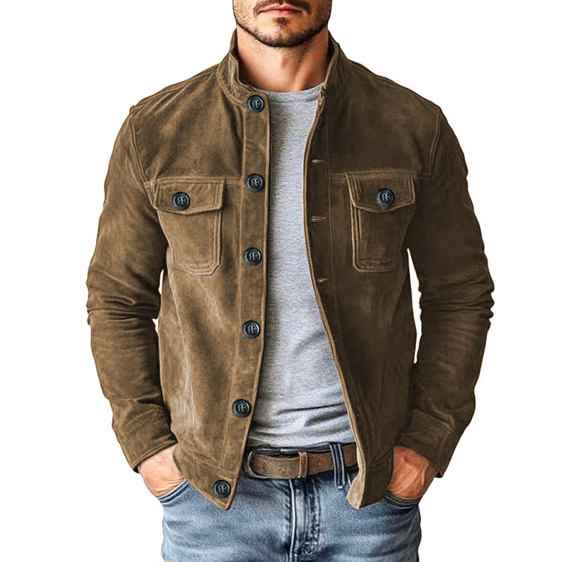 ✨ Timeless Quality | Men's Classic Corduroy Stand-Collar Jacket-Free Shipping