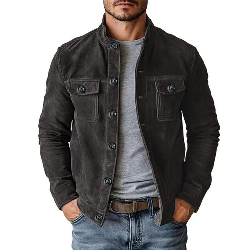 ✨ Timeless Quality | Men's Classic Corduroy Stand-Collar Jacket-Free Shipping