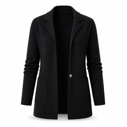 ✨ Blazer Look, Cardigan Comfort | Women's Lapel-Collar Knit Cardigan