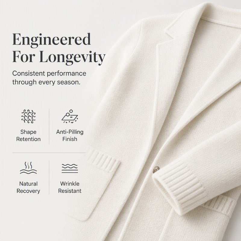 ✨ Blazer Look, Cardigan Comfort | Women's Lapel-Collar Knit Cardigan