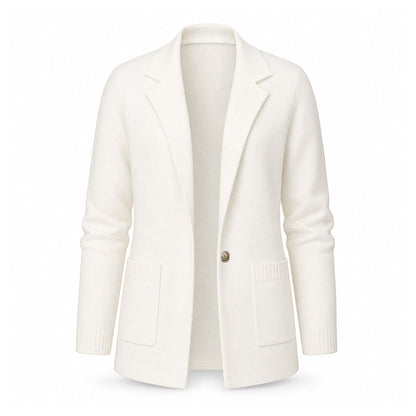 ✨ Blazer Look, Cardigan Comfort | Women's Lapel-Collar Knit Cardigan