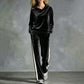 Bestseller🏆👚💕 Velvet Hooded Sweatshirt & Pants Set – Timeless Comfort & Effortless Style for Every Occasion