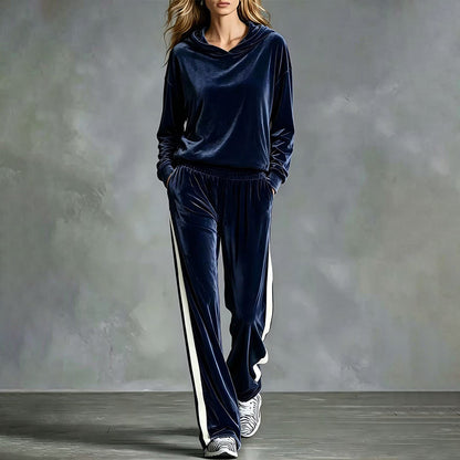 Bestseller🏆👚💕 Velvet Hooded Sweatshirt & Pants Set – Timeless Comfort & Effortless Style for Every Occasion