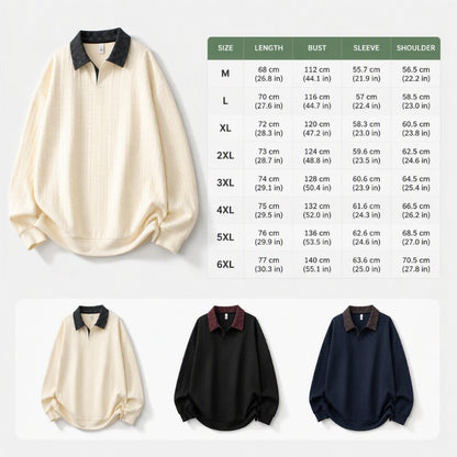 🍂 Men’s Vintage Plus-Size Sweatshirt – Relaxed Comfort & Effortless Autumn Style