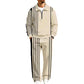 ✨ Easy Everyday Comfort | Men's Printed Half-Zip Tracksuit 2-Piece Set