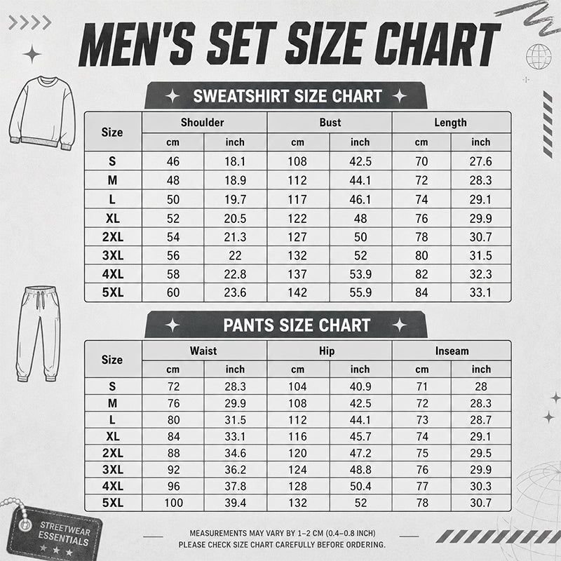 ✨ Easy Everyday Comfort | Men's Printed Half-Zip Tracksuit 2-Piece Set