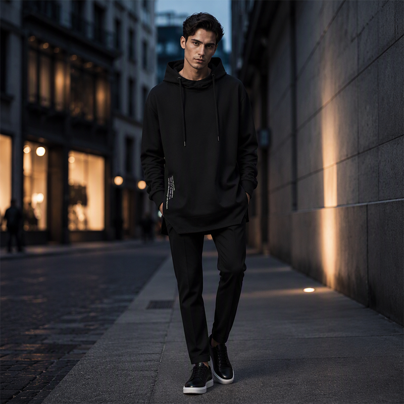 🍂 Easy Everyday Comfort | Men's Relaxed High-Neck Hooded Sweatshirt