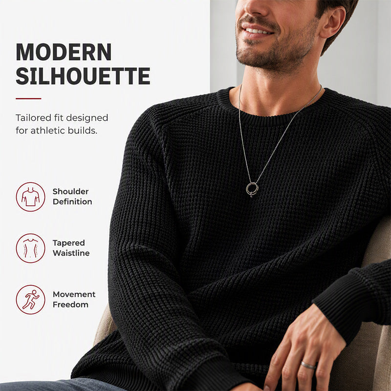 ✨2026 Collection at 50% OFF & FREE SHIPPING🎁JMIERR Men's Crewneck Sweater Soft Casual Sweaters Classic Long Sleeve Pullover Sweaters with Ribbing Edge