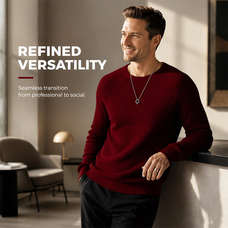 ✨2026 Collection at 50% OFF & FREE SHIPPING🎁JMIERR Men's Crewneck Sweater Soft Casual Sweaters Classic Long Sleeve Pullover Sweaters with Ribbing Edge