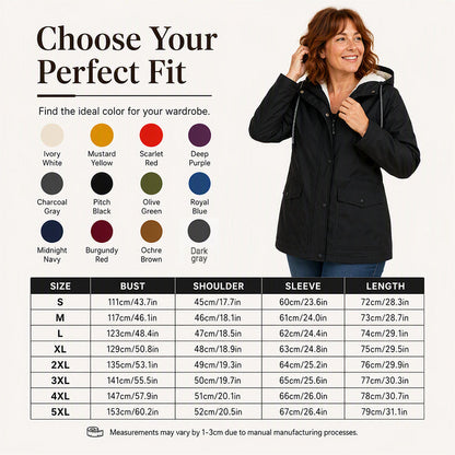 🏆Last Day-50% OFF❤️‍🔥Women's Plush-Lined Windproof Hooded Jacket