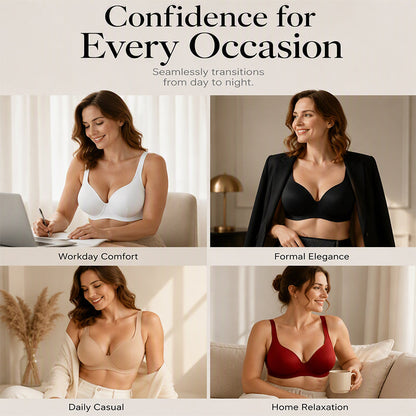 Women's Plus Size Underwire Bra Push Up Anti-Sagging Comfortable Brassiere
