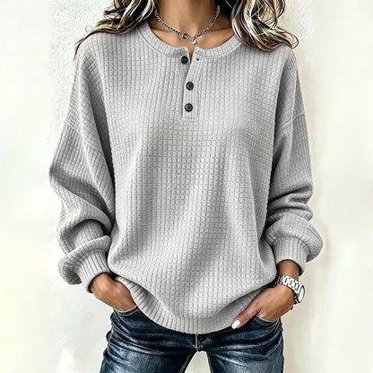 🔥50% OFF! Womens's Casual Waffle Knit Sweatshirt