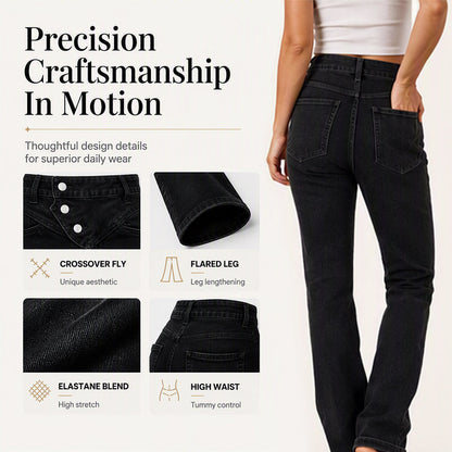 🌸Hot Sale 50% OFF & FREE SHIPPING💖Women's High-Waisted Crossover Asymmetric Jeans