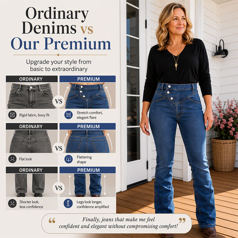 🌸Hot Sale 50% OFF & FREE SHIPPING💖Women's High-Waisted Crossover Asymmetric Jeans