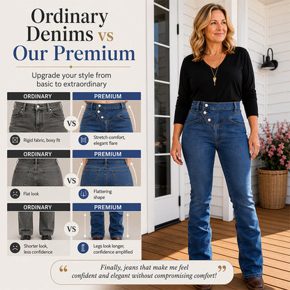 🌸Hot Sale 50% OFF & FREE SHIPPING💖Women's High-Waisted Crossover Asymmetric Jeans
