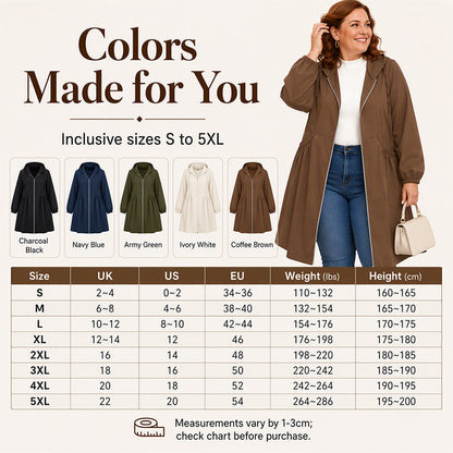 Women's Casual Loose Mid-Length Hooded Jacket
