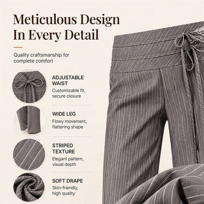 ✨ Easy Everyday Style | Women's Striped Wide-Leg Casual Pants