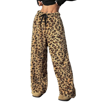 ⌛Limited-Time Offer & FREE SHIPPIG-Women's Plush Plaid Wide-Leg Pants