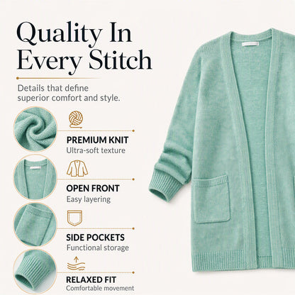 ⌛Limited-Time Offer-Women's Casual Open Front Knit Cardigan