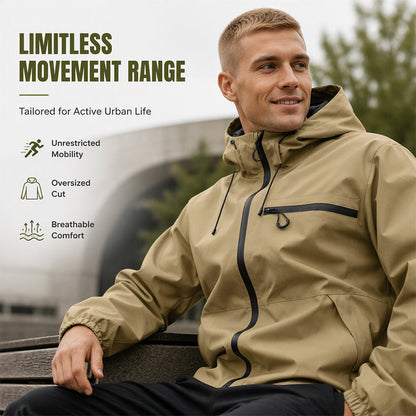 💥 All-Weather Utility | Men's Waterproof Oversized Hooded Jacket