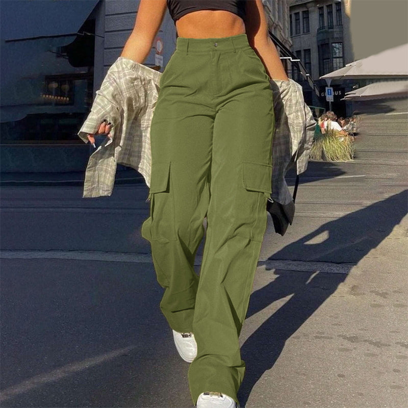 👖 Say Goodbye to Tight, Uncomfortable Pants! ✨ Women's High-Waisted Straight-Leg Cargo Pants – Flattering Waist-Defining Fit, Breathable Comfort & Multiple Utility Pockets for Effortlessly Chic Everyday Style! 💕